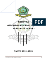 Renstra: Opd Badan Kuangan Daerah Kabupaten Lebong