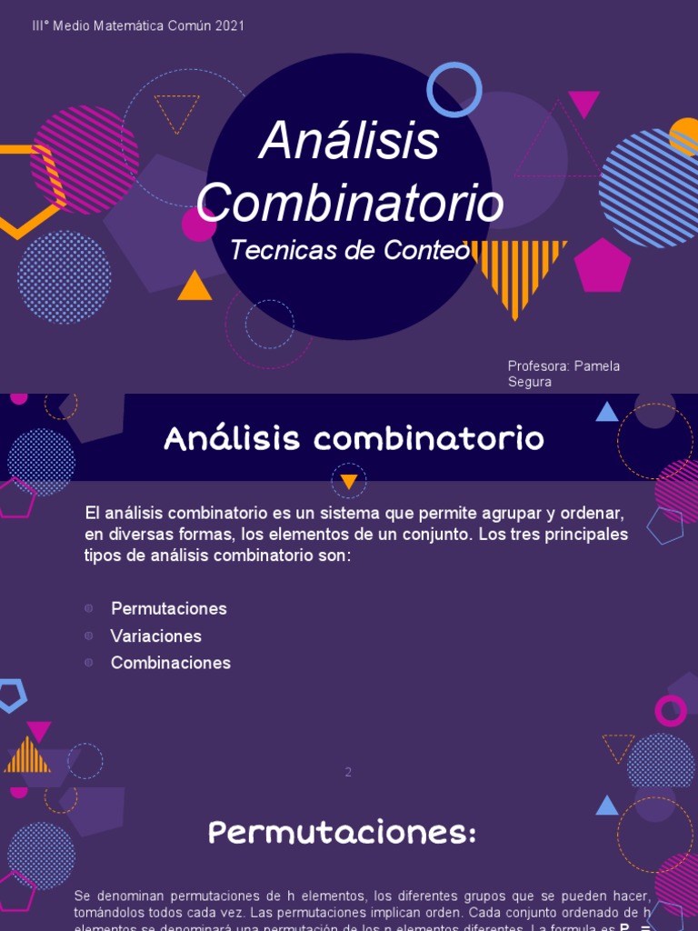 Análisis Combinatorio PDF | PDF | Combinatoria | Matemáticas