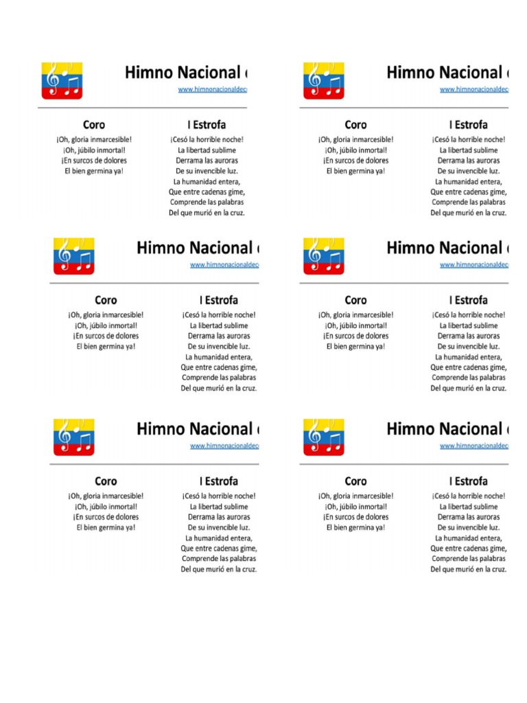 Himno Nacional de Colombia | PDF