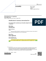 ILC Draft Conclusions Identification of Customary Law