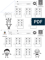 2º Básico Guía Nº2 Matematicas SEP Sustracciones