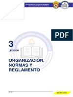 MP - LECCIÓN 03 - ORGANIZACIÓN, NORMAS Y REGLAMENTOS - MP - 2021 2