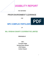 Pre Feasibility Report: Prior Environment Clearance