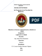 Maestría en Cs. Administración y Gestión en Salud - Mamani Chipana Lucero Danitza - Legislación en Salud-Comentario Sentencia TC