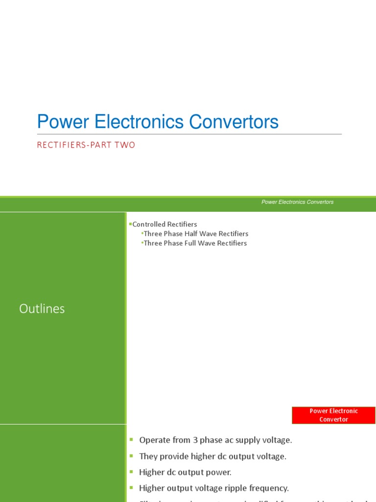 Rectifiers PDF Power Electronics Rectifier