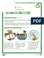 KS1 What Is Sustainability Differentiated Reading Comprehension Activity