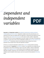 Dependent and Independent Variables