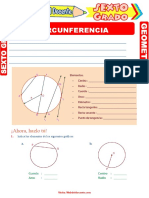 Elementos de La Circunferencia para Sexto Grado de Primaria