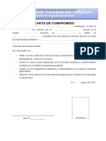 E) Carta de Compromiso USE - 2022