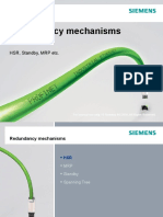 Redundancy Mechanisms: HSR, Standby, MRP Etc