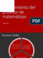 Conocimiento Del Profesor de Matemáticas