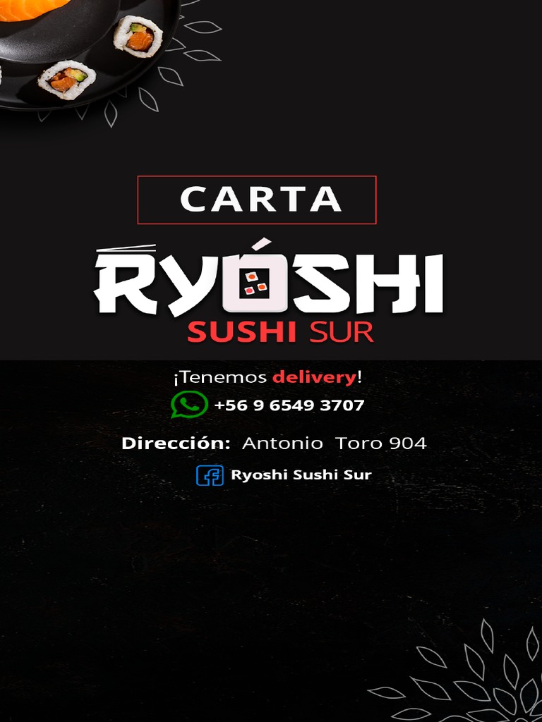 Carta Rióshi Sushi Sur 2021 | PDF
