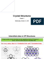 Crystal Structures: Wednesday, October 21, 2015