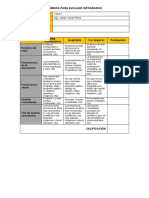 Rubrica para Infografia