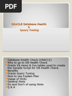 ORACLE Database Health - Query Tunning