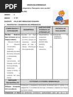 Evaluación diagnóstica de escritura