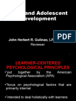 Child Development: Learner-Centered Principles