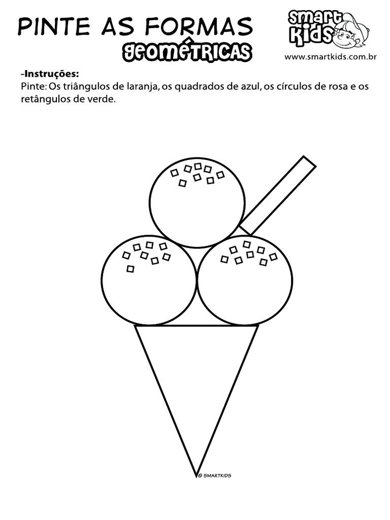 Smartkids Pinte Formas Geometricas Sorvete | PDF