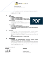 Fire Drill Assessment Report