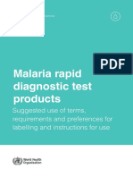 Malaria Rapid Diagnostic Test Products