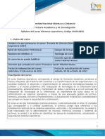 Syllabus Del Curso Sistemas Operativos