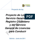 Proyecto de Ley Servicio General de Registro
