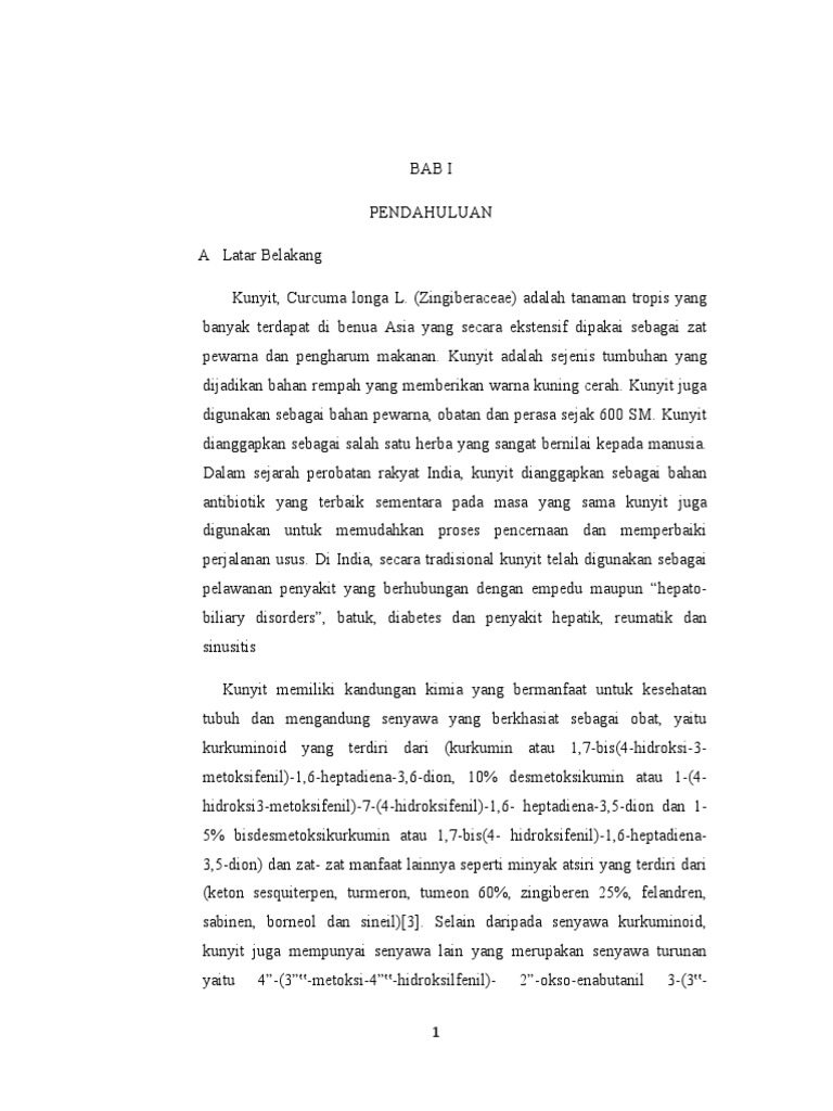 Formulasi Obat dari Kunyit untuk Kesehatan | PDF | Memasak, Makanan ...