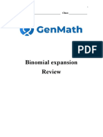 Binomial Expansion Formula Sheet
