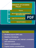 Determinants of Dividend Policy