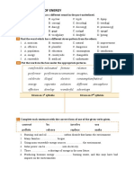 Unit 10: Sources of Energy: Convert Be Involve Use Pollute Release Replace Make