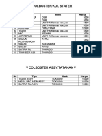 Coolboster/Kul Stater: No Tipe Merk Harga