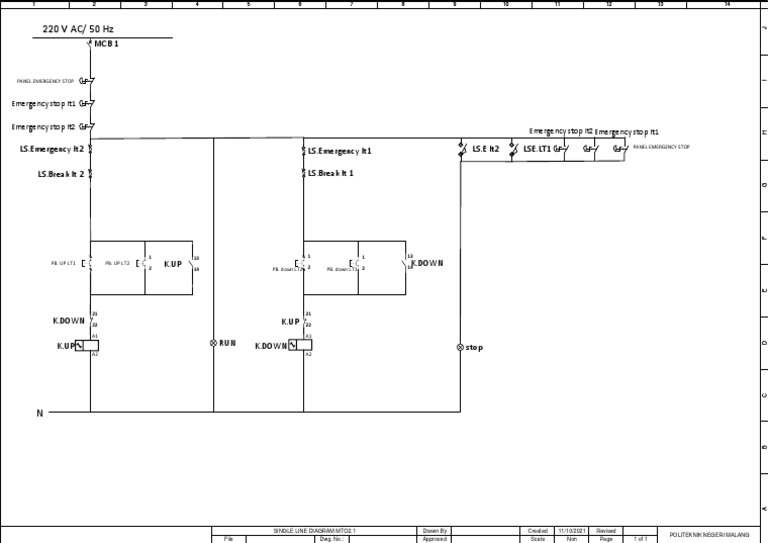 220 V AC/ 50 HZ: Emergency Stop lt1 | PDF