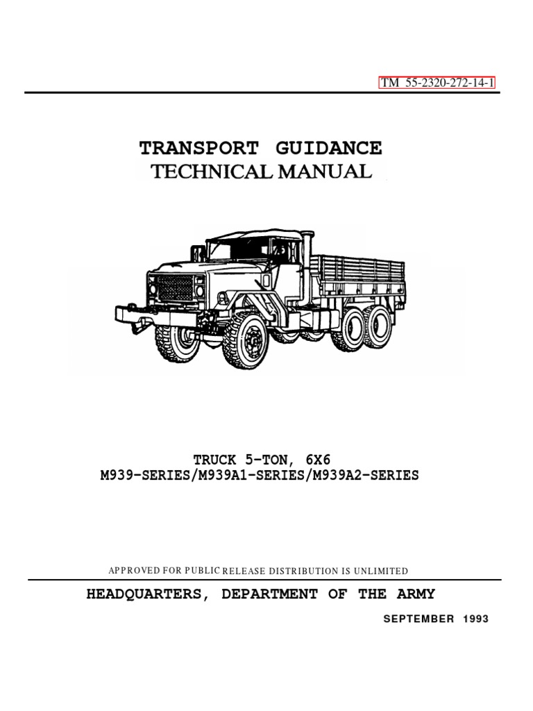 M939 Series 5-Ton Truck Manual | PDF | Truck | Transport