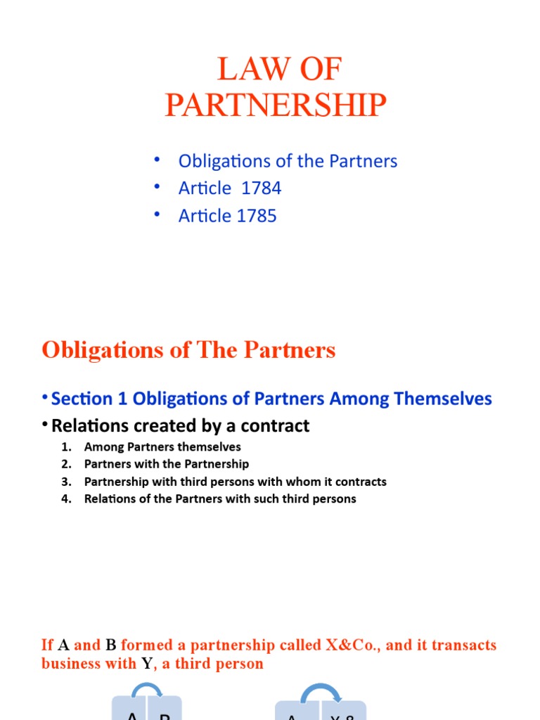 Partnership Law: Rights and Obligations | PDF | Partnership | Fiduciary