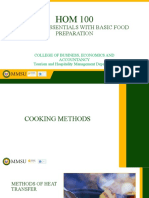 HOM 100 Kitchen Essentials and Basic Food Preparation Methods