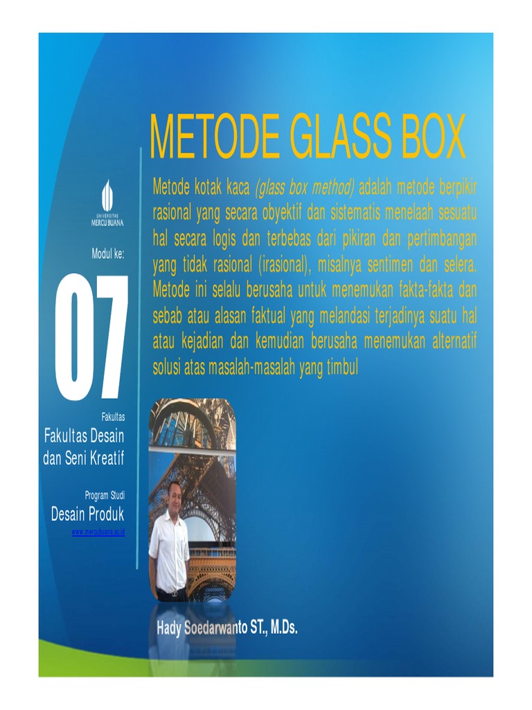 Adoc - Pub Metode Glass Box Hady Soedarwanto ST Mds Modul Ke | PDF