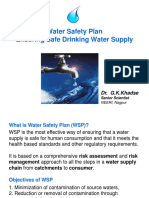 Water Safety Plan Ensuring Safe Drinking Water Supply: Dr. G.K.Khadse