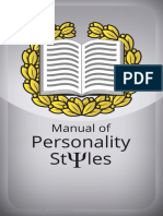 Manual of Personality Styles