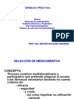 Tema 2 .-Selección Medicamentos Farmacia Clínica