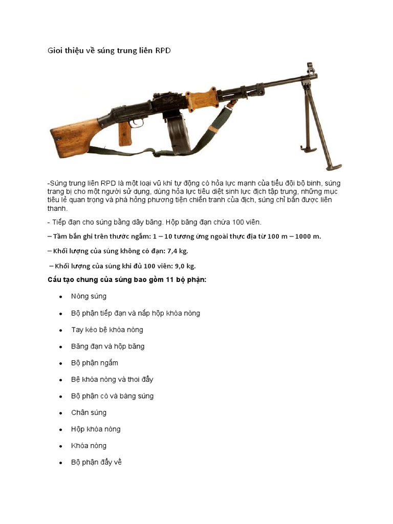 Gioi thiệu về súng trung liên RPD | PDF