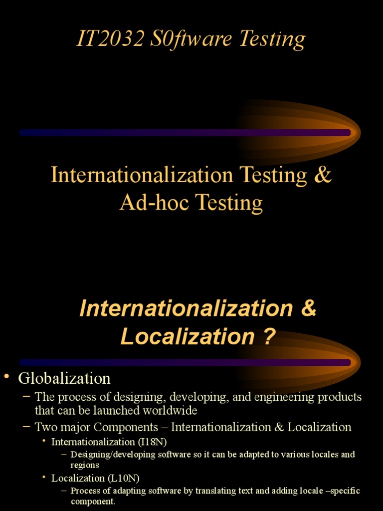 Internationalization & Localization Testing | PDF | Software Testing ...