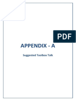 Appendix - A: Suggested Toolbox Talk