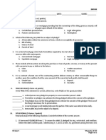 Multiple choice exam on pledge and mortgage