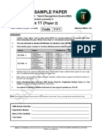 Bbet-2020-C-Xi (Paper-2) - Pcm-Sample Paper