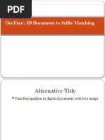 DocFace ID Document To Selfie Matching