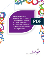A Framework For Meeting The Professional Development Needs of Tutors of Adult Numeracy in The Irish FET Sector