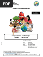 Self-Learning Module: Empowerment Technologies Quarter 1 - Module 1