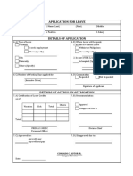 Application For Leave Form (CSC Form 6)