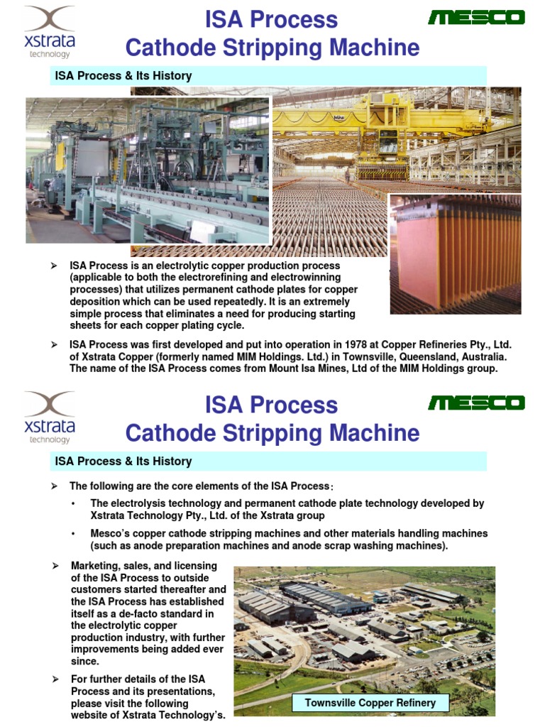 ISA Process Cathode Stripping Machine | PDF | Applied And ...