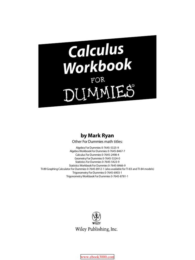 Calculus For Dummies PDF